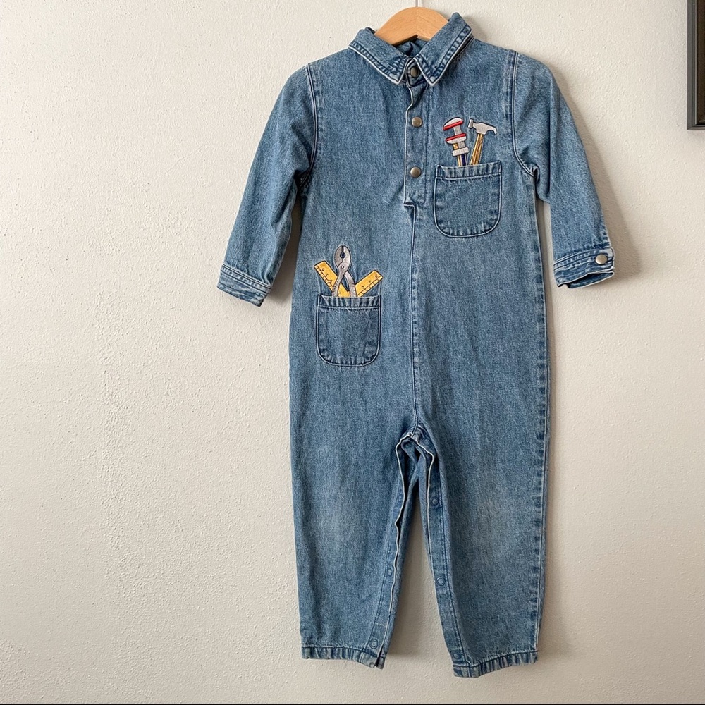 Vintage Denim One Piece Suit